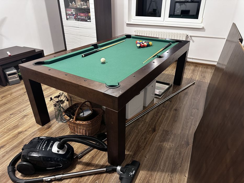 Stół bilardowy drewno lipowe z funkcja stolu jadalnego. Dla 10 osób.