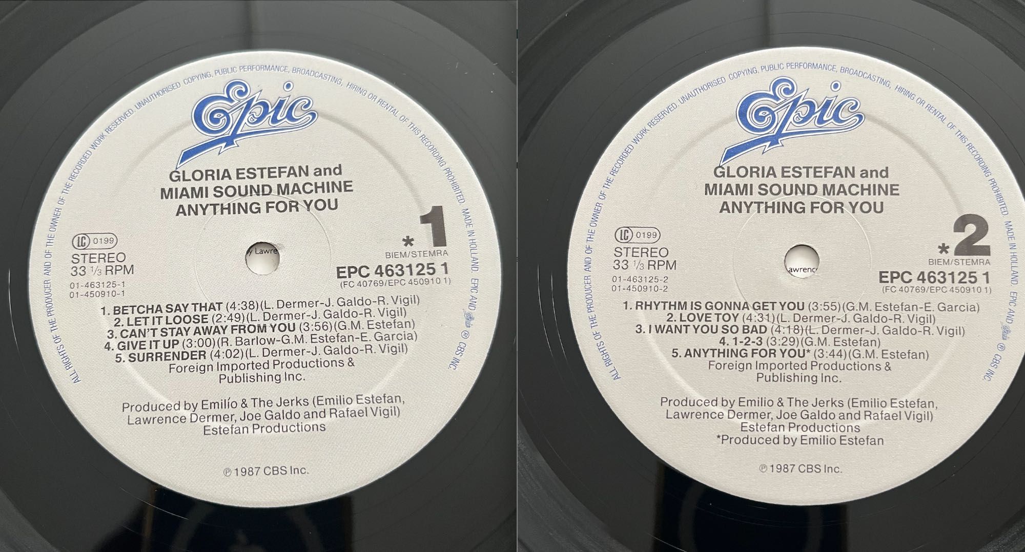 2x Lp vinyl Gloria Estefan Into the light  + Anything For You 1987 r.