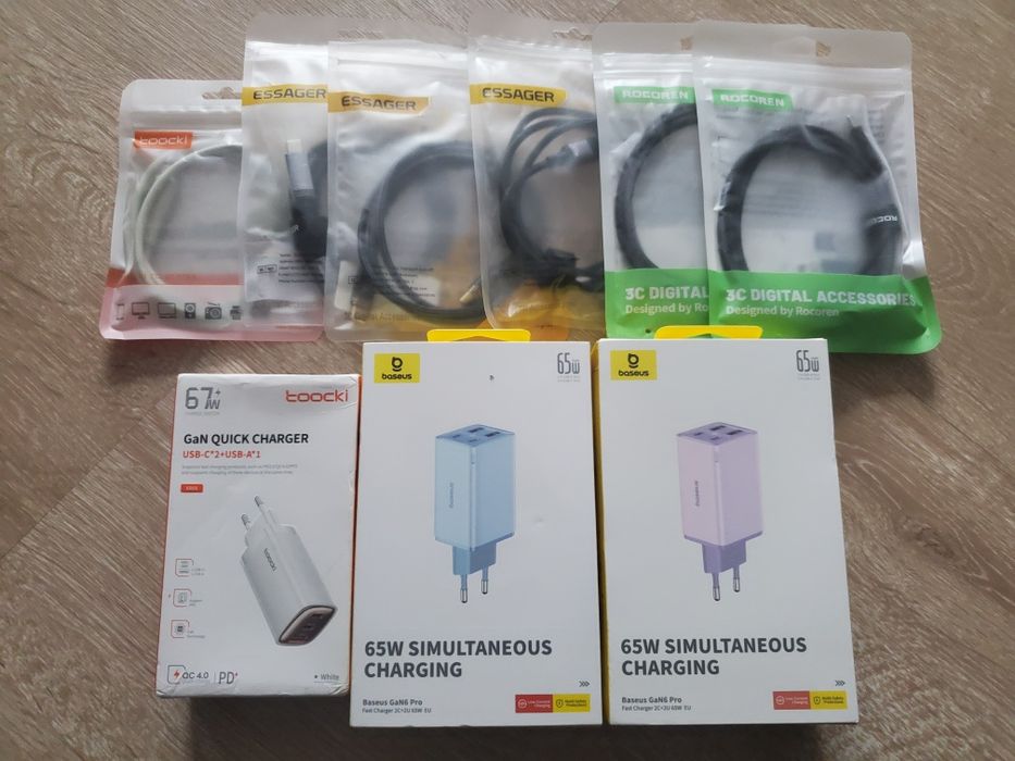 Блоки живлення GaN і кабелі type-c