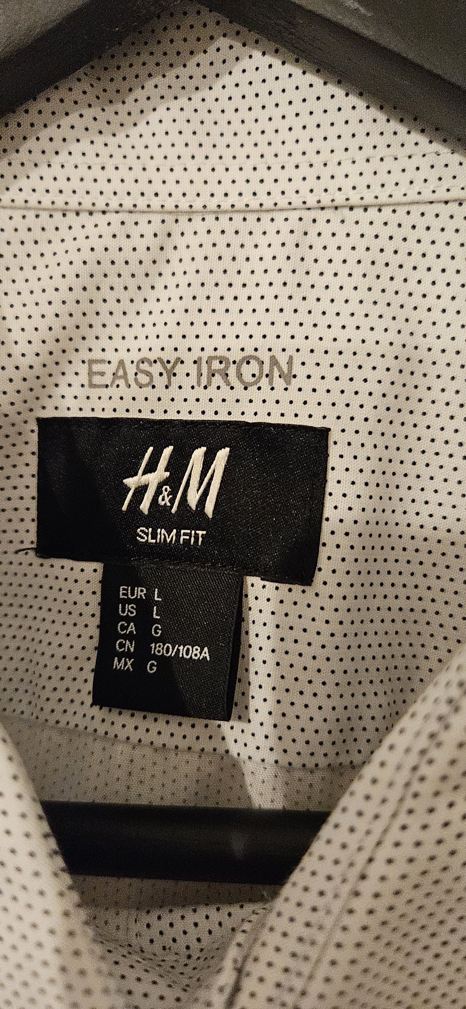 Koszula biała w groszki H&M rozm. L