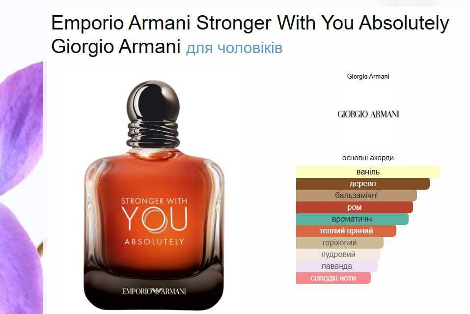Stronger With You Absolutely, Giorgio Armani
парфуми, духи.