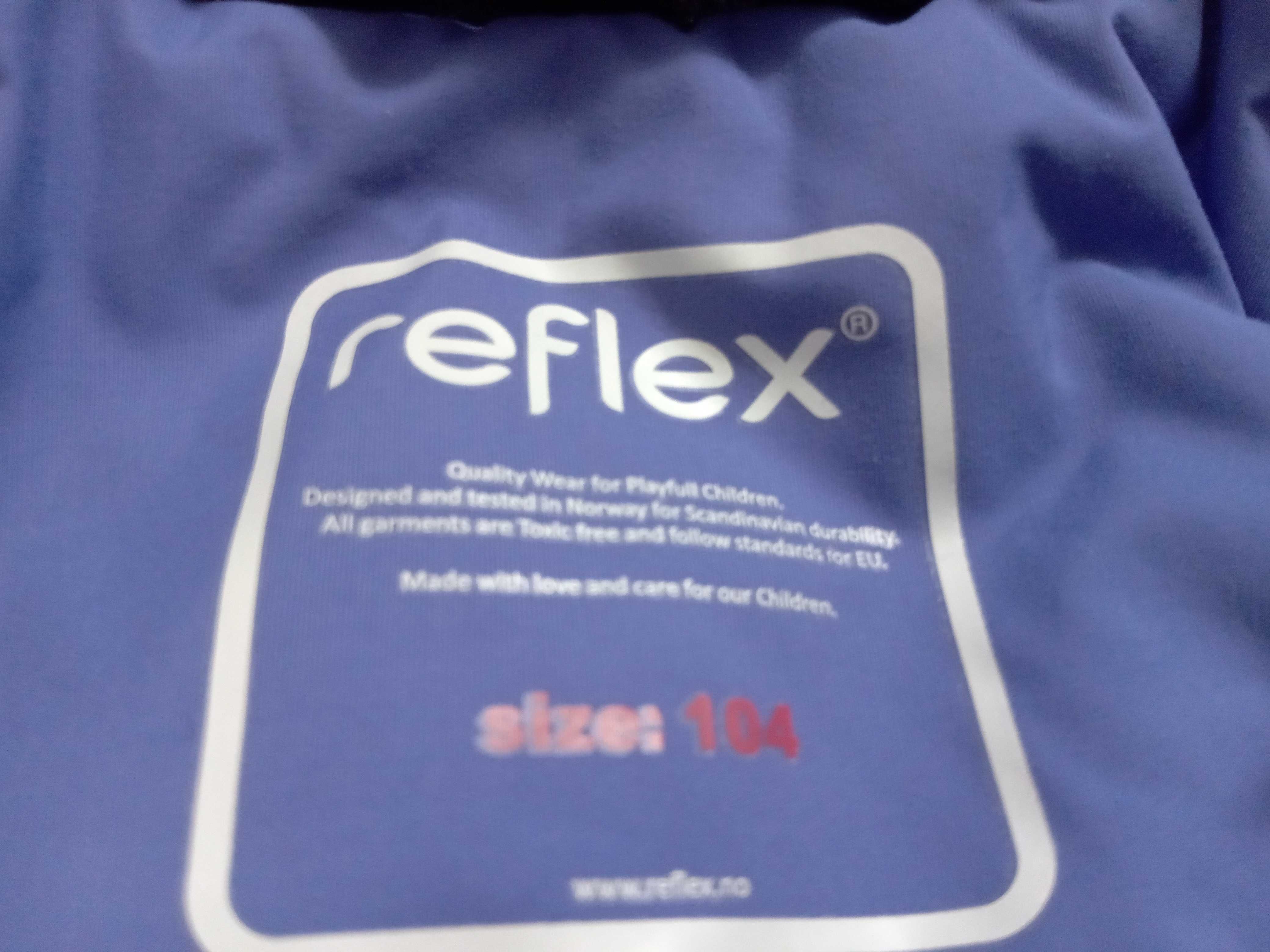 REFLEX fioletowa kurtka 104 110 norweska ocieplana