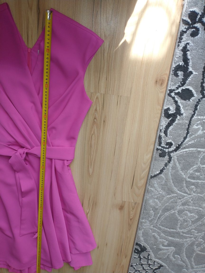 Elegancka sukienka na chrzciny komunię wesele r. S/36 fuksja