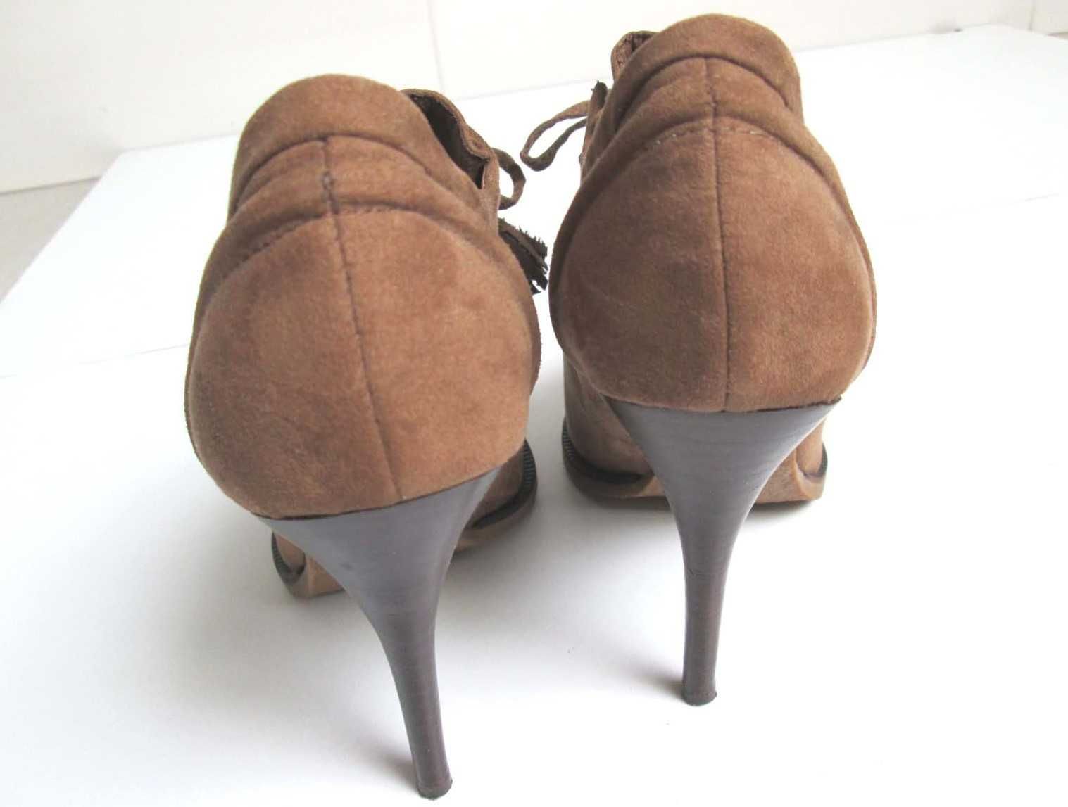 River Island botki buty na obcasie vintage 37 38