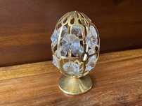Figurka dekoracyjna z kryształkami „jajko Faberge”