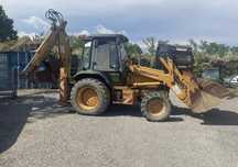 Retro case 580 super SLE 4×4,martelo, 5 baldes