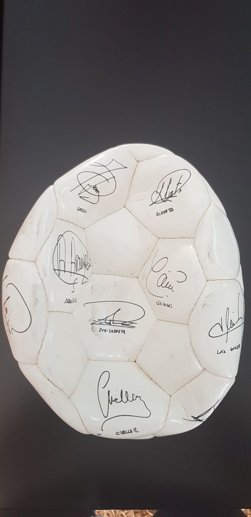 Bola futebol autografada