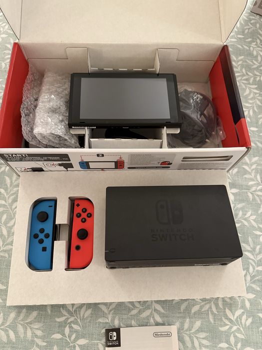 Nitendo switch com 3 jogos