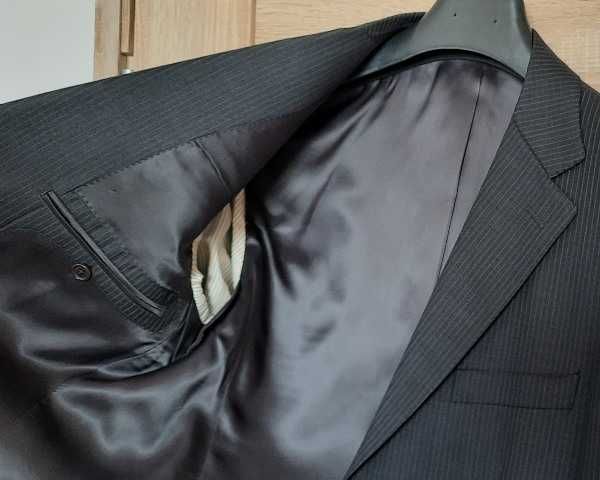 Marynarka na 182 cm, wełniana, ciemnoszara - stan idealny, jak nowa