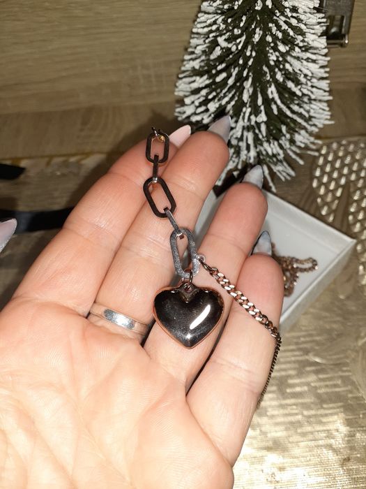 Цепочка мед золото и серьги пусеты