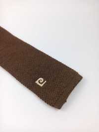 Pierre cardin brązowy wełniany krawat knit pc05