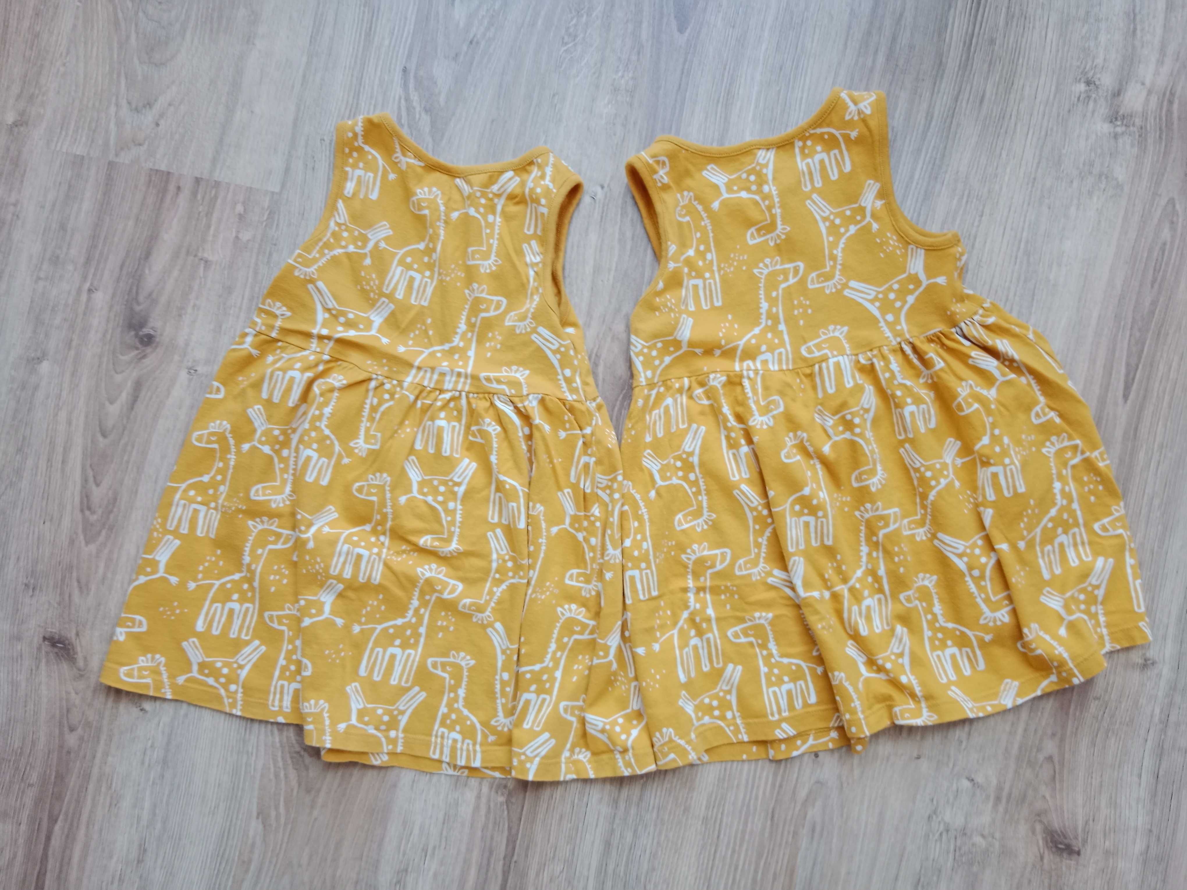 2 sukienki dla bliźniaczek 104 cm , 3-4 latka