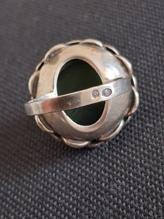 Stary srebrny pierścionek Warmet