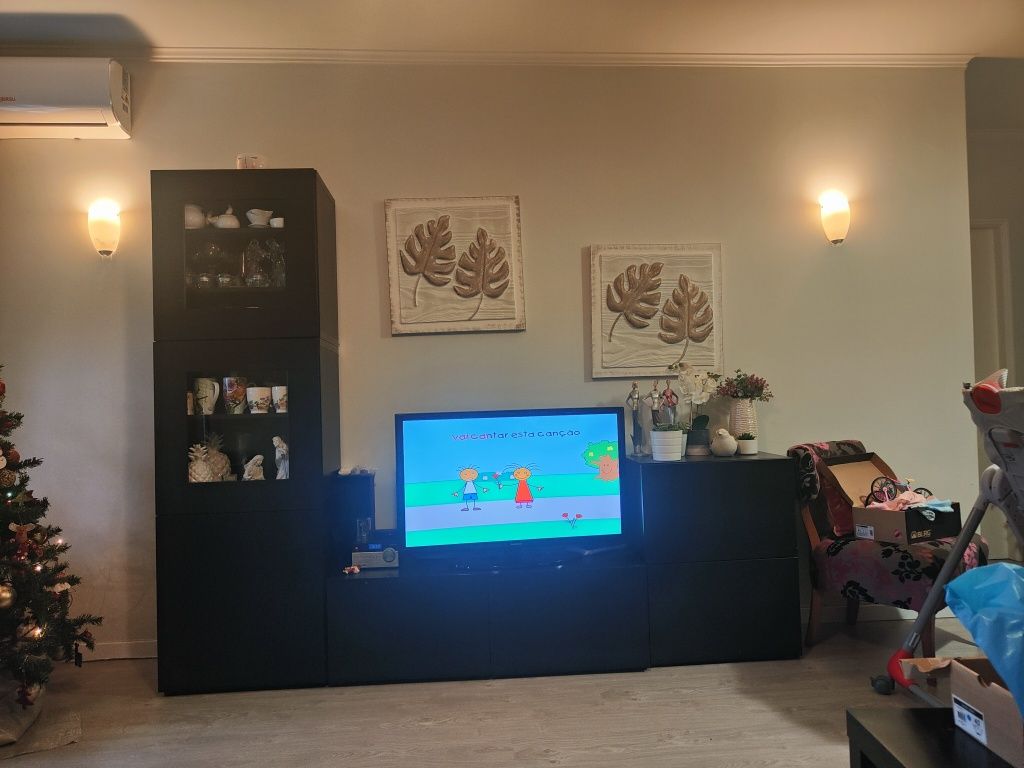 Móvel TV sala estar mais 2 mesinhas