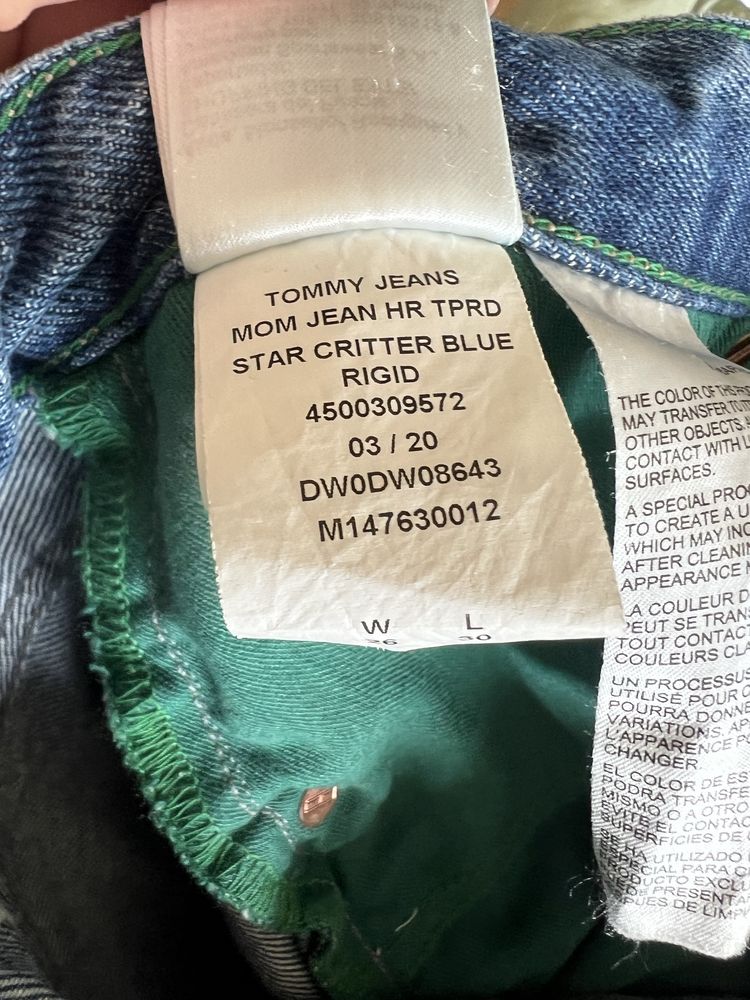 Damskie jeansy mom jeans Tommy Hilfiger Tommy Jeans logo
