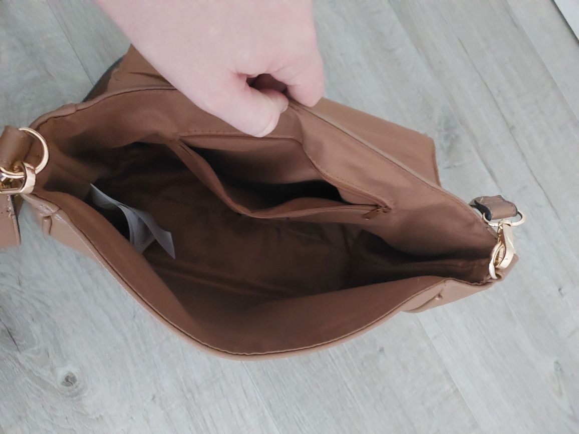 Torebka damska orsay brąz mieści a4