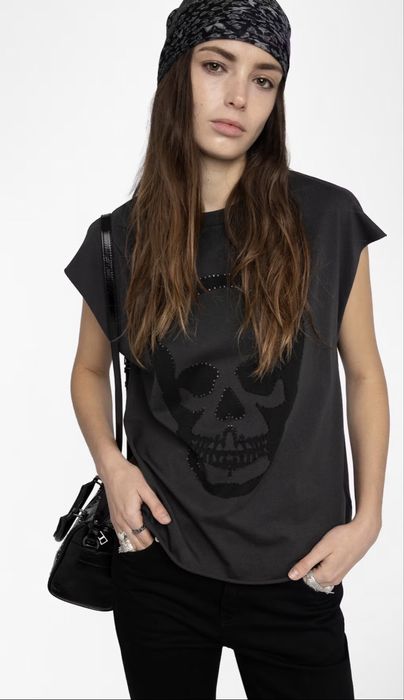 Футболка с черепом zadig & Voltaire