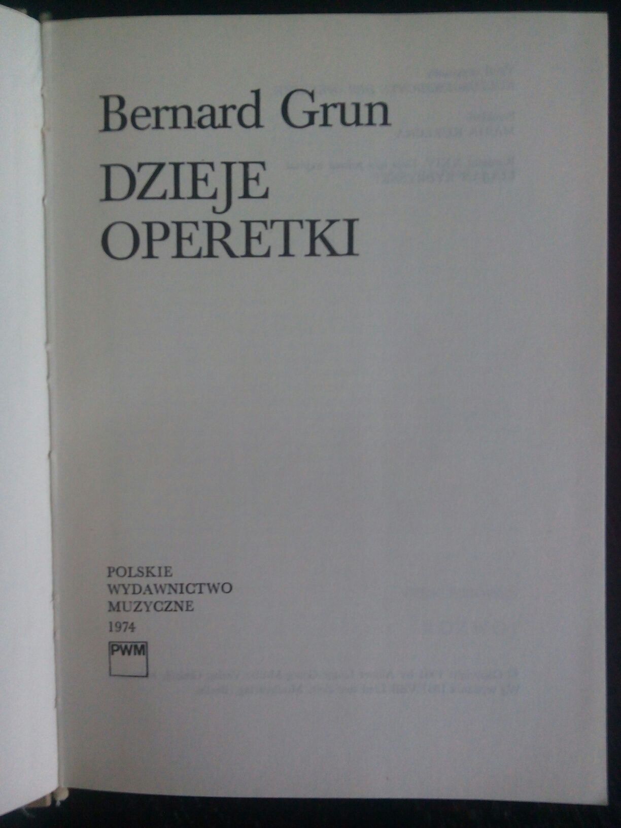 Dzieje operetki. Bernard Grun