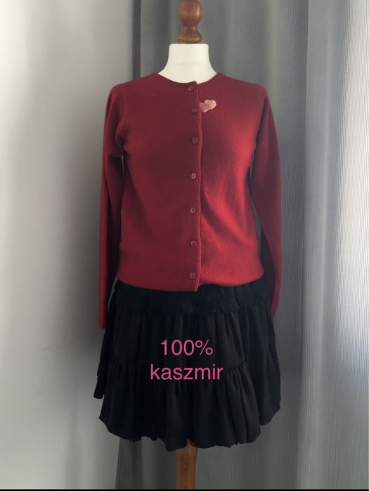 Nowy elegancki kaszmirowy kardigan Lochmere rozm.S