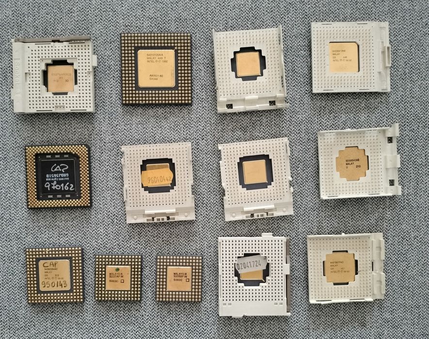 Lote CPUs Cerâmicos Vintage Intel AMD Cyrix + EPROM + Zilog Z8530 |64551971956995121