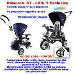 Rowerek Trójkołowy Exclusive Pompowane Koła,Hamulec Chic-1