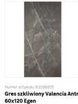 Gres szkliwiony Valencia Antracyt 60x120