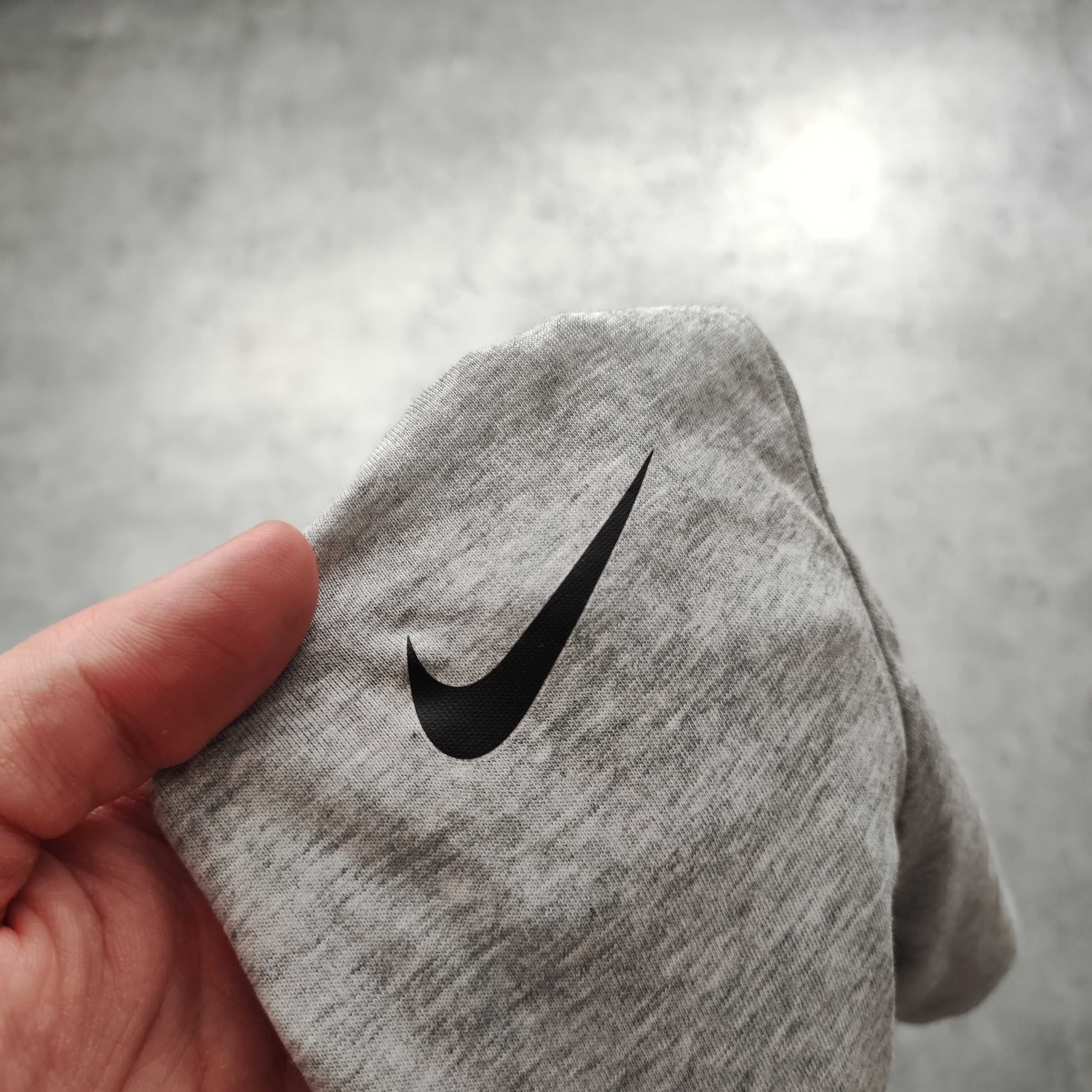 MĘSKA Koszulka PREMIUM Szara Lekka Dri-Fit Trening Nike Logo Siłownia