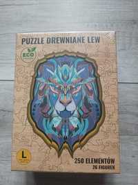 Puzzle drewniane lew, nowe