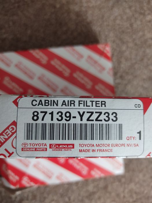 Фільтри салону 87139-YZZ33 (2шт) для Toyota Corolla E210