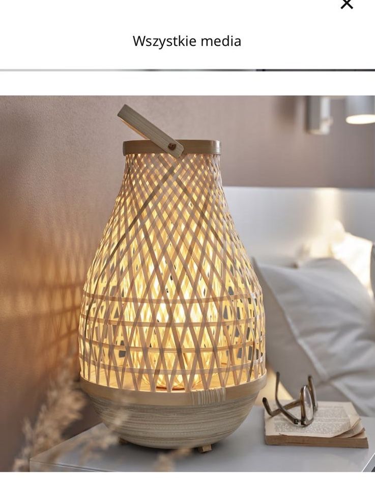Lampka nocna bambus Ikea