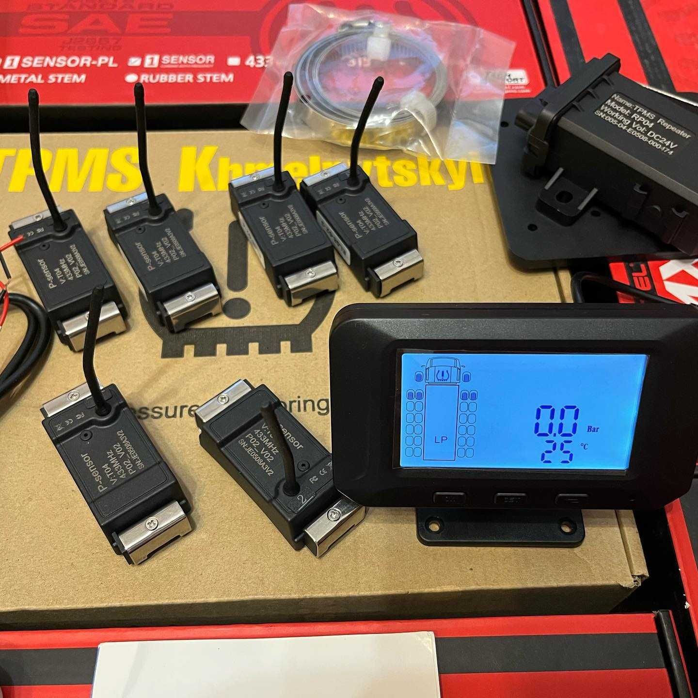 Датчики тиску  шин TPMS Truck для автобусів , вантажівок , причіпа