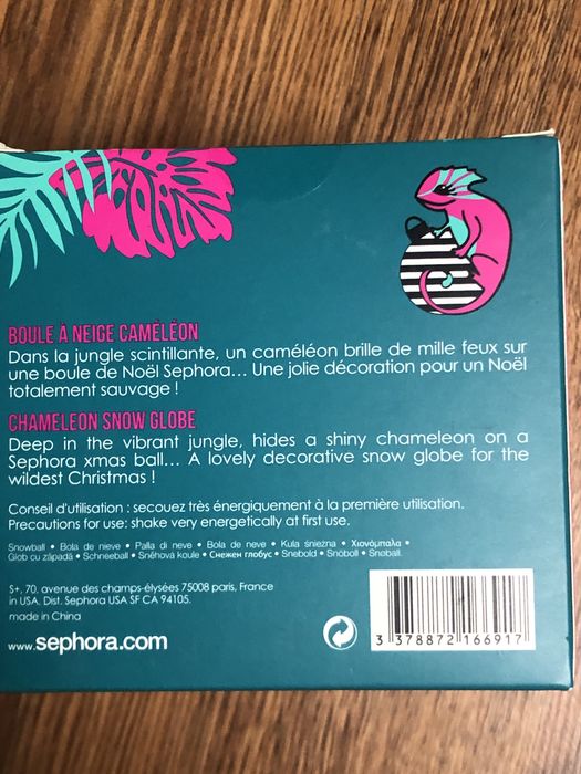 Sephora kula śnieżna z kameleonem brokat limitowana edycja świąteczna