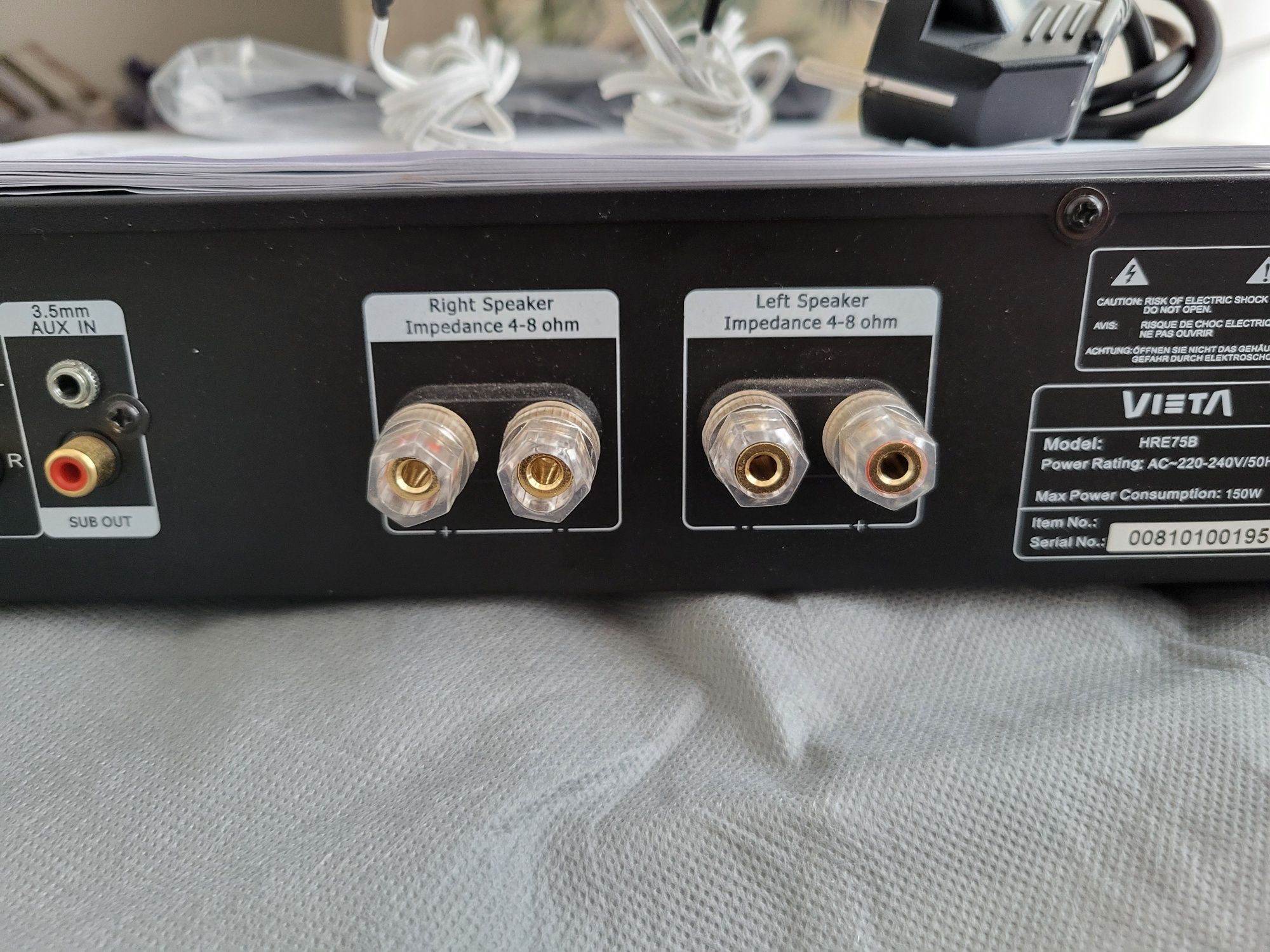 Wzmacniacz amplituner 2.1 Vieta HRE75B fm/dab 2x75w