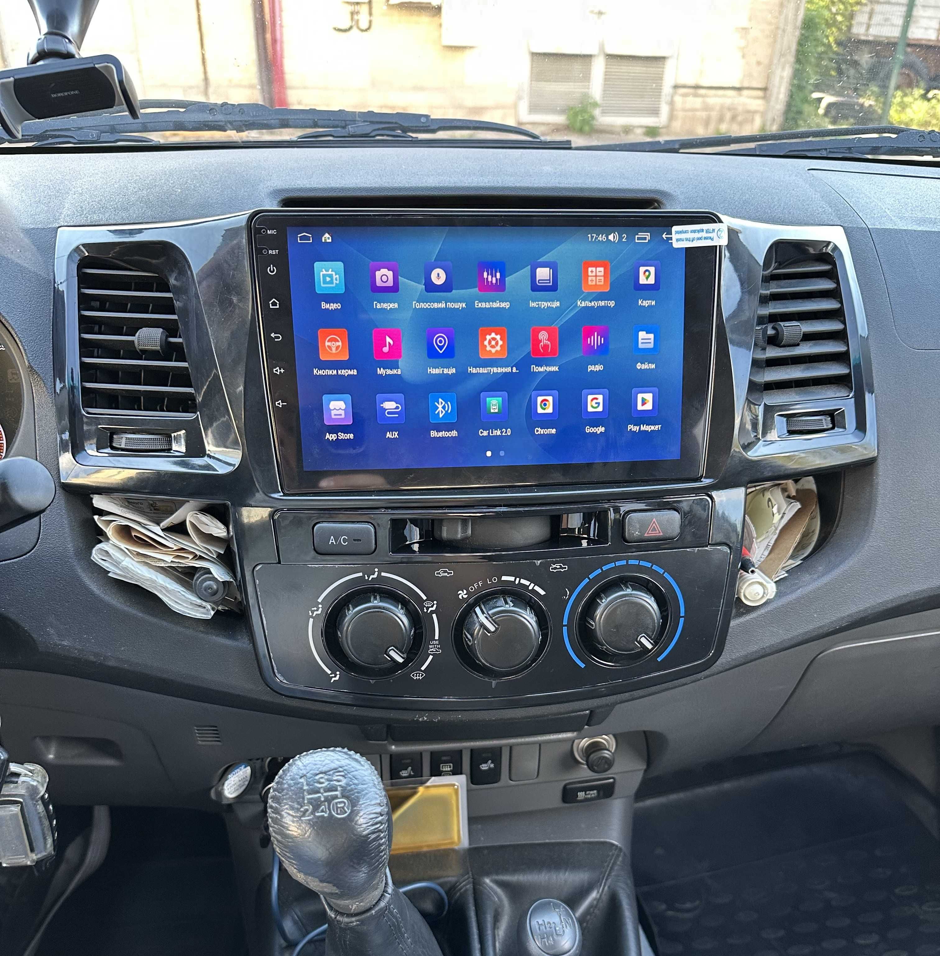 Магнітола Toyota Hilux ,CarPlay,8 ядер, Q-Led екран ,слот під SIM