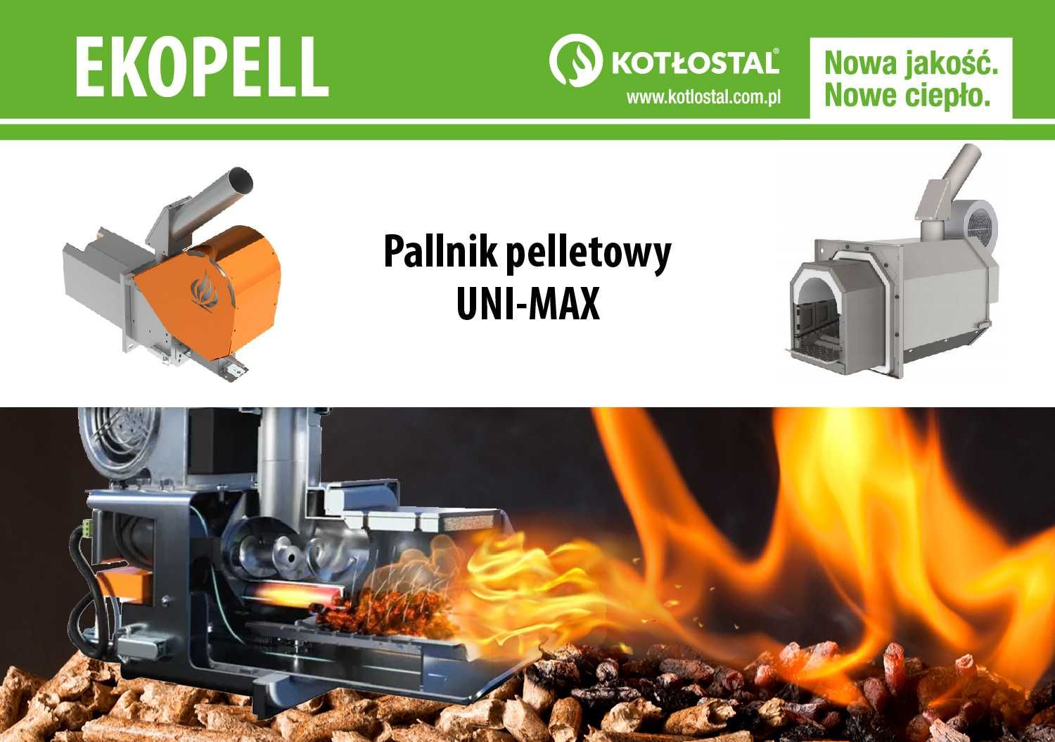 Kocioł EKOPEL moc 75 kW z podajnikiem pelletu