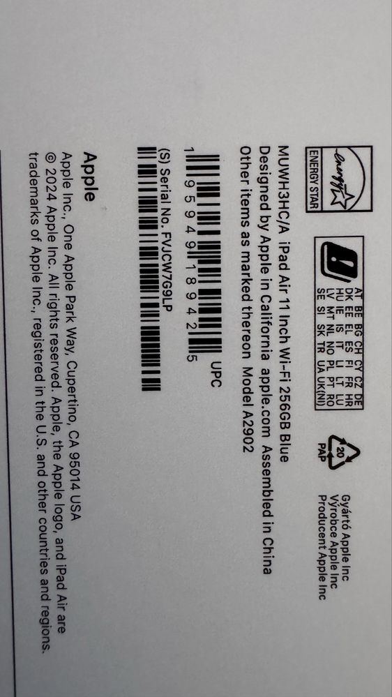 iPad Air 11″ (M2) 256 GB Wi‑Fi – idealny + oryg. pudełko