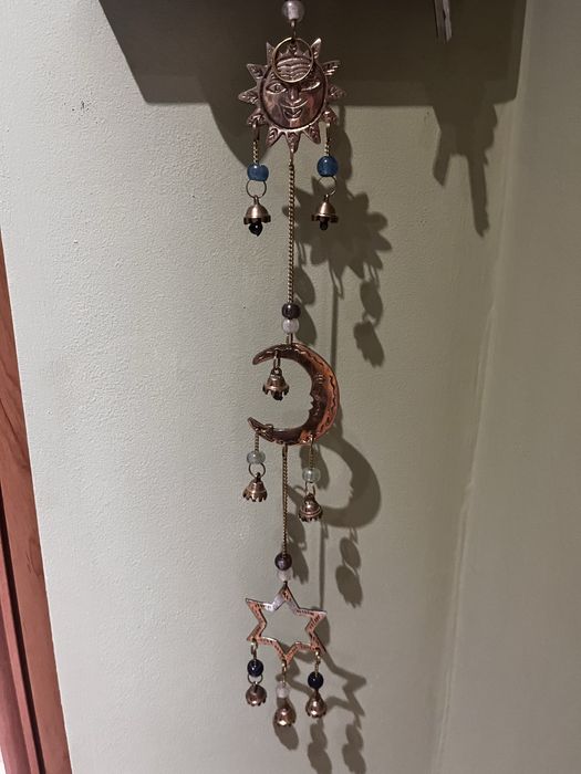 Dzwoneczki dekoracja słońce księżyc gwiazda koraliki