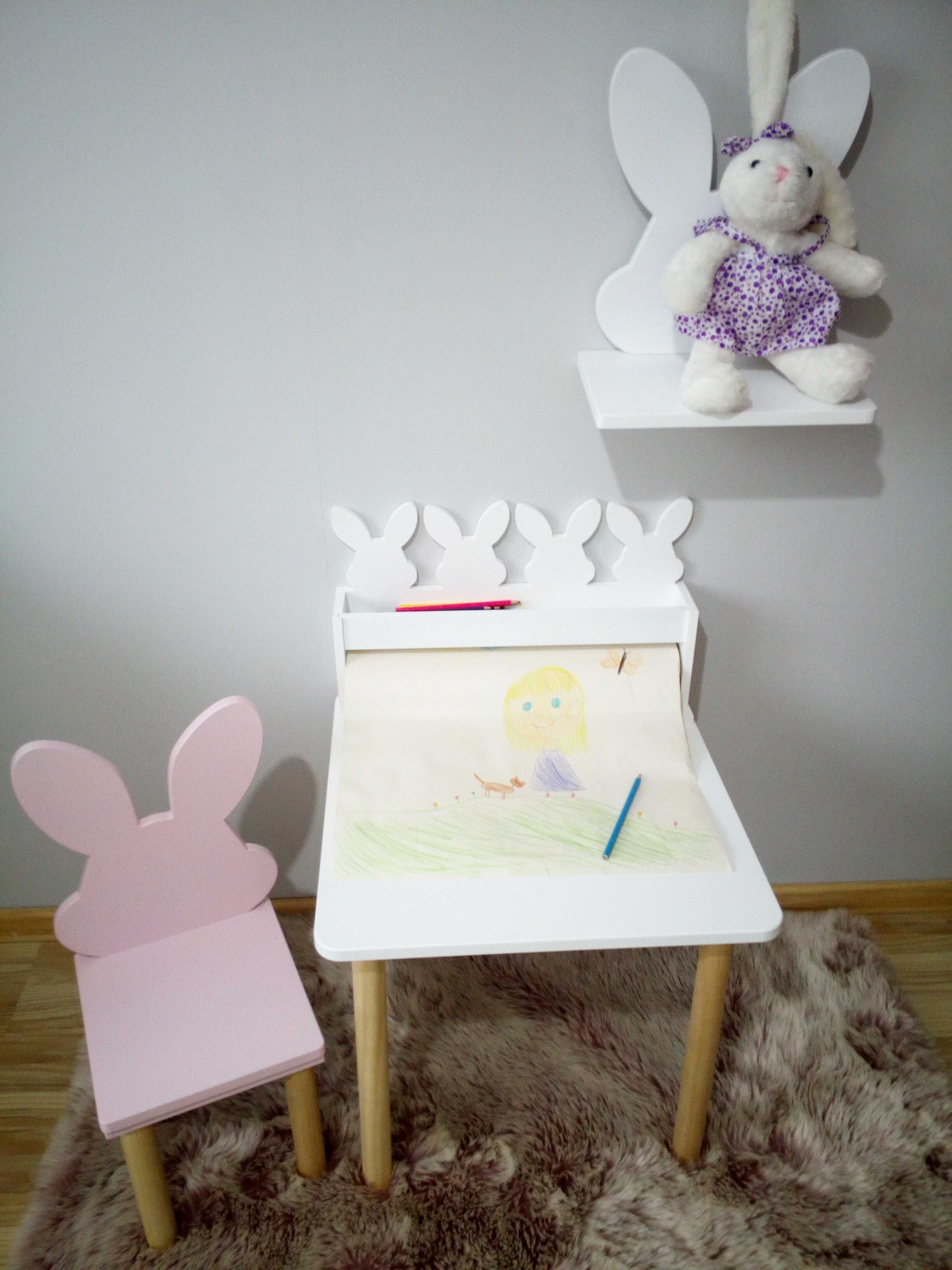 Stolik z krzesełkiem Zajączek ,zając, królik Pucuś