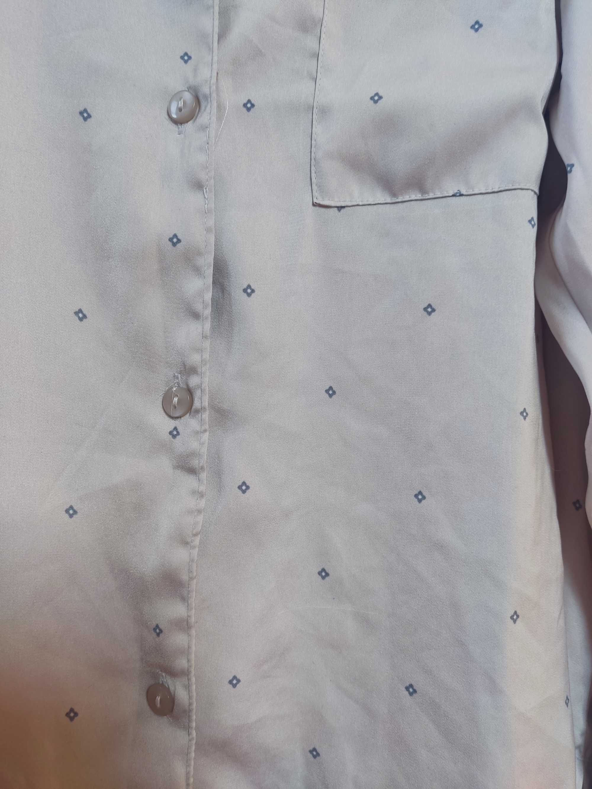 Koszula nocna zapinana na guziki długi rękaw H&M