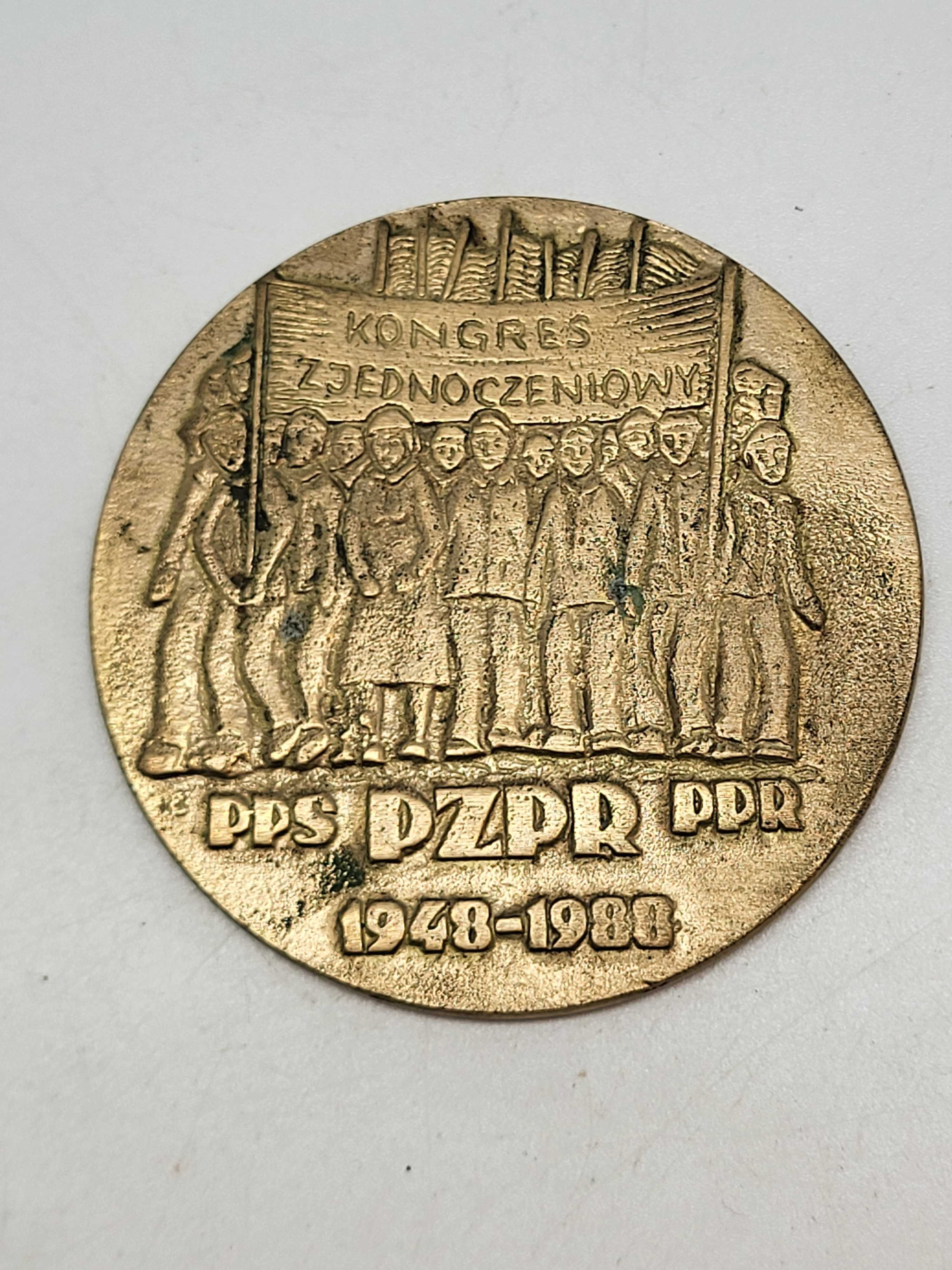 Stary Medal Stocznia Gdańska Kongres Zjednoczeniowy PZPR 1948r 1988r