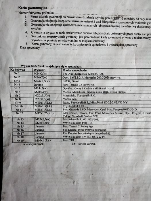 Urządzenie do diagnostyki silników