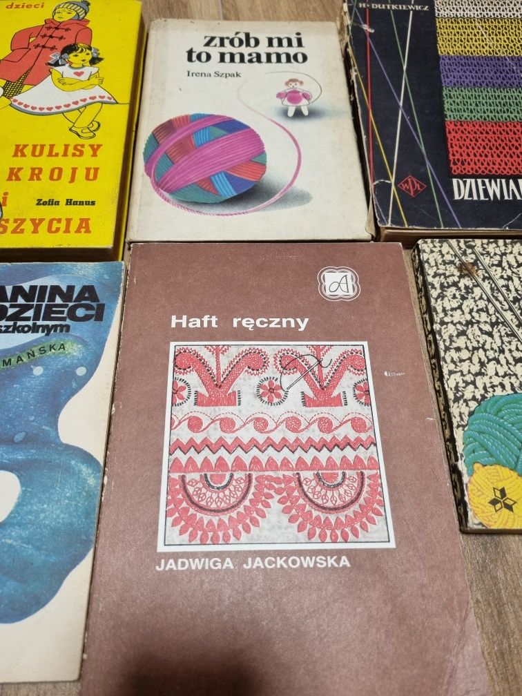 Książki dziewiarstwo, haft, kulisy kroju, druty, zrób mi to mamo