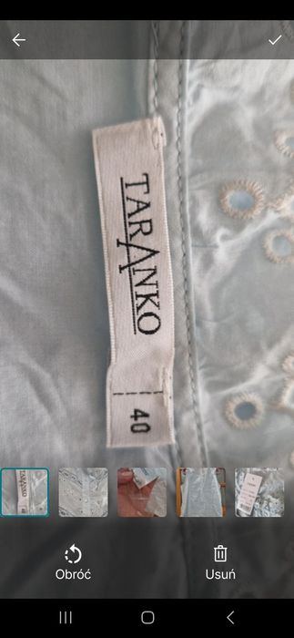 Taranko błękitna bawełniana bluzka 40
