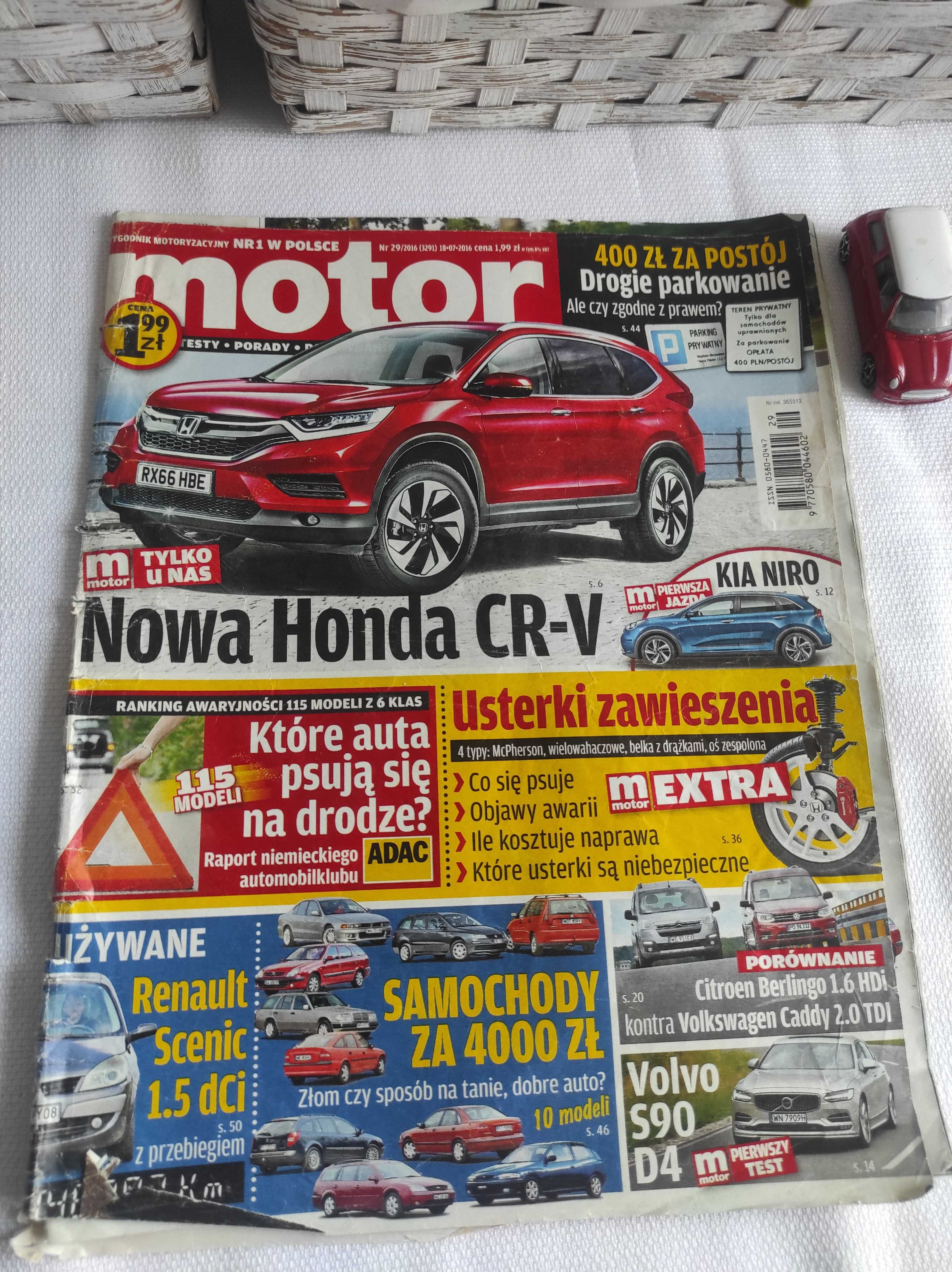 Czasopismo Motor WYSZUKAJ Auto 29/2016 Berlingo Tipo Niro Gls Caddy