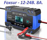 FOXSUR Зарядное устройство для автомобильных и гелиевых аккумуляторов.