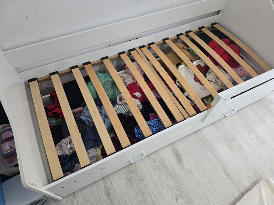 Łóżko SWEETY 180x80 + szuflada stelaż białe