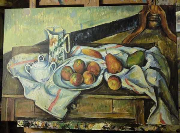 Kopia obrazu Paula Cezanne "Martwa natura z owocami"