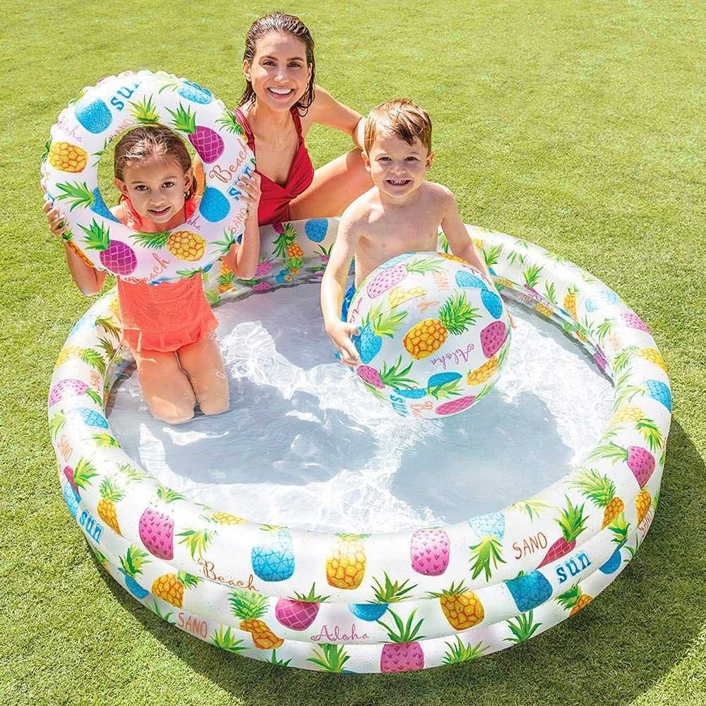 Piscina com Flutuador e Bola 248 l Água Multicolorido