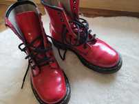 Dr Martens, martensy, czerwone glany rozmiar 36, skóra