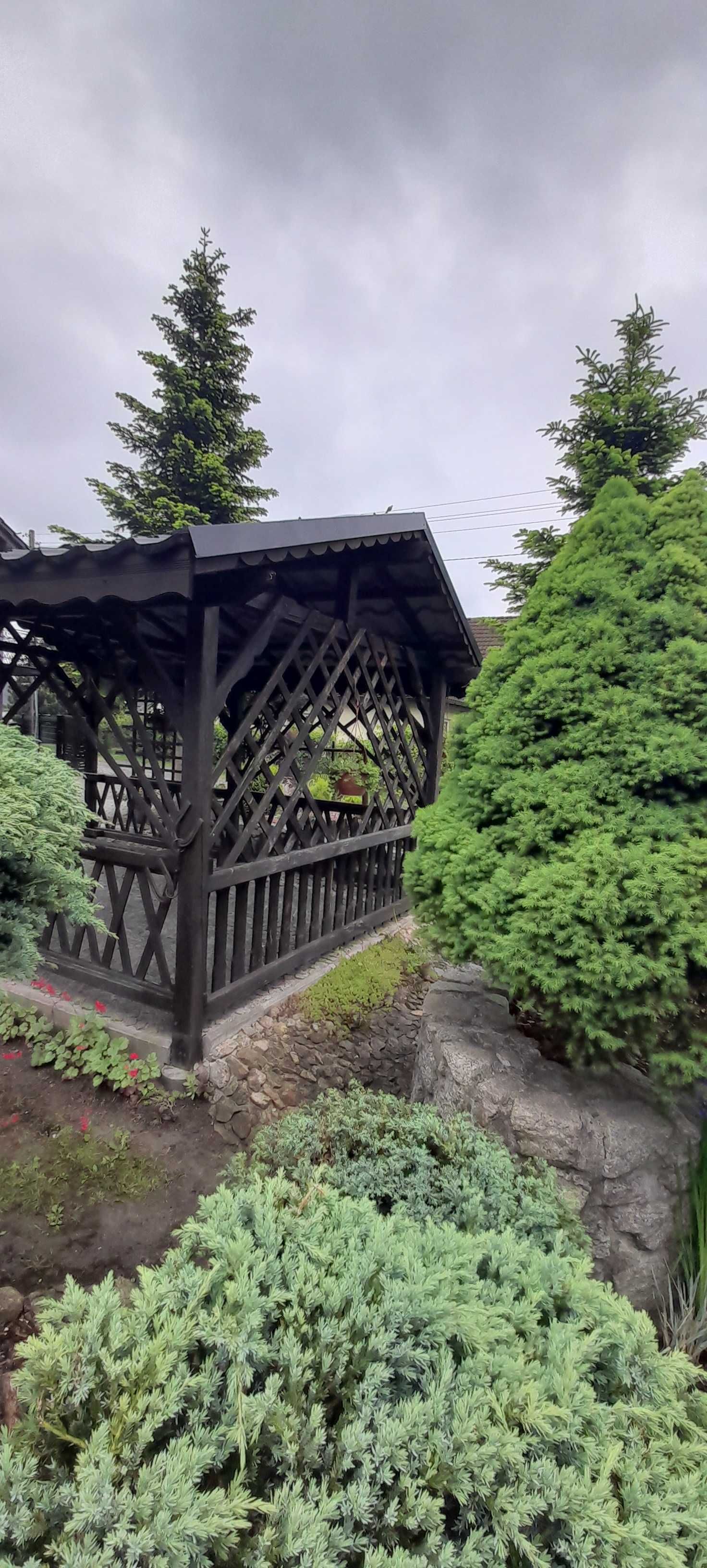 Altanka,altana drewniana 4,10 m x 2,85 m pokr, blachodachówka modułowa